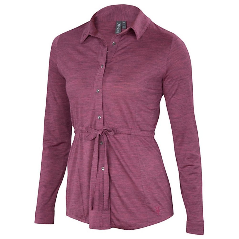 Ibex Women's OD Drawstring Shirt TAN, GREY, OR BLUE